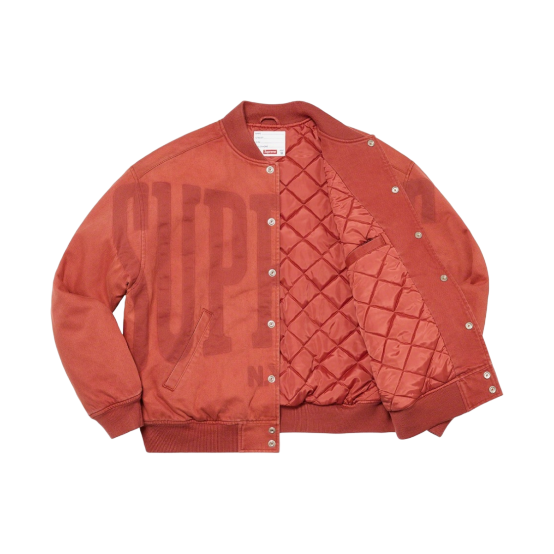 슈프림 워시드 녹아웃 데님 바시티 자켓 러스트 - 23SS(Supreme Washed Knockout Denim Varsity Jacket Rust - 23SS) - 2