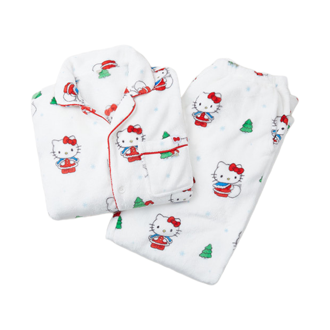 스파오 X x 산리오 캐릭터즈 수면 파자마 세트 화이트(Spao x Sanrio Characters Pajama Set White)