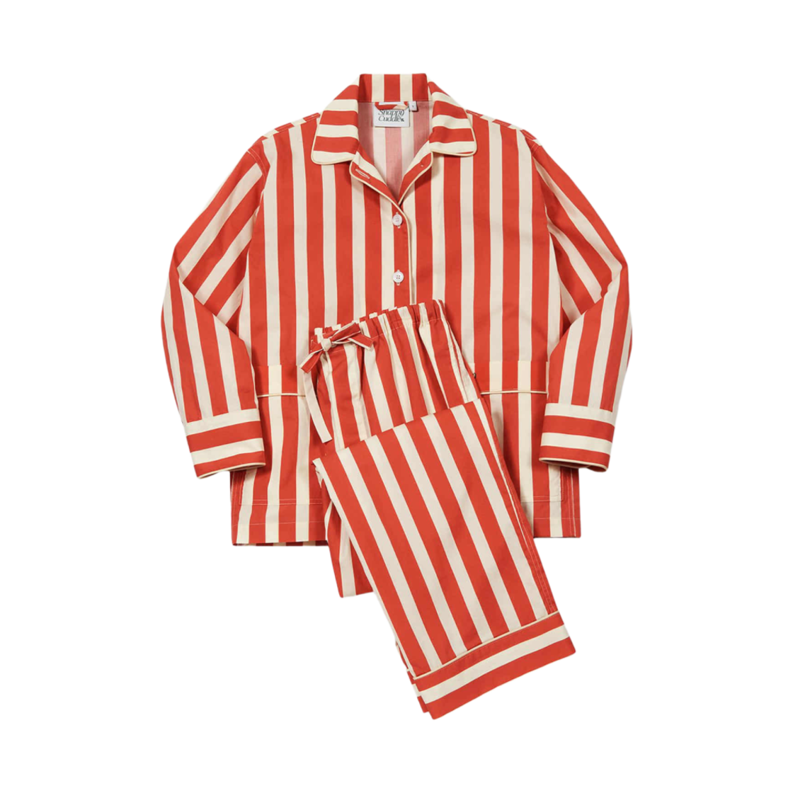 - Snappy Cuddle Pajama Set Sophisticated Scarlet