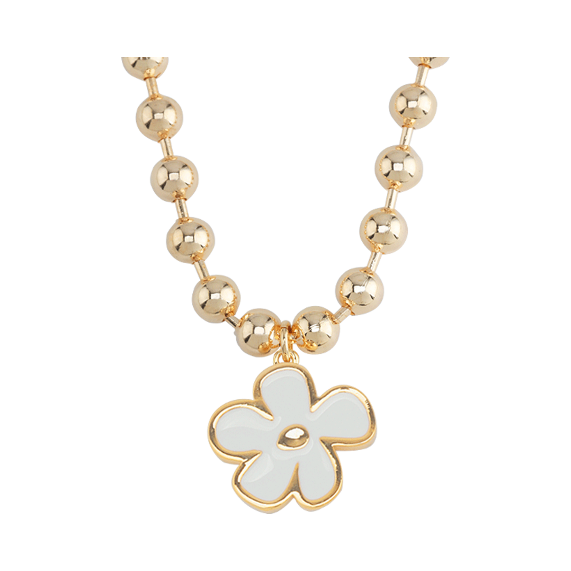 NONENON-107_01 Nonenon Big Bloom Necklace Gold