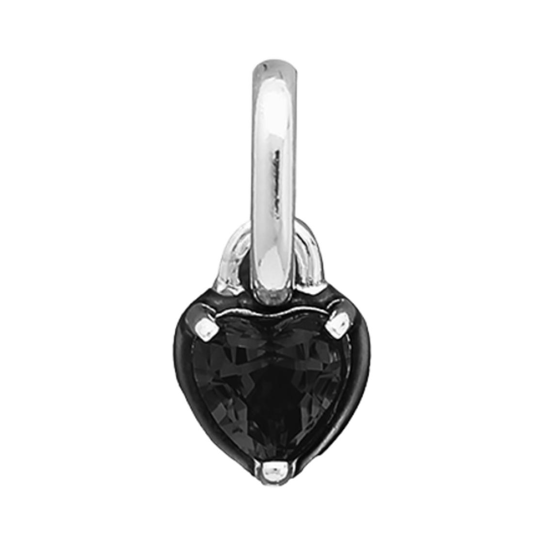 (W) 판도라 미 차크라 하트 미니 댕글 참 스털링 실버 블랙((W) Pandora ME Chakra Heart Mini Dangle Charm Sterling Silver Black)