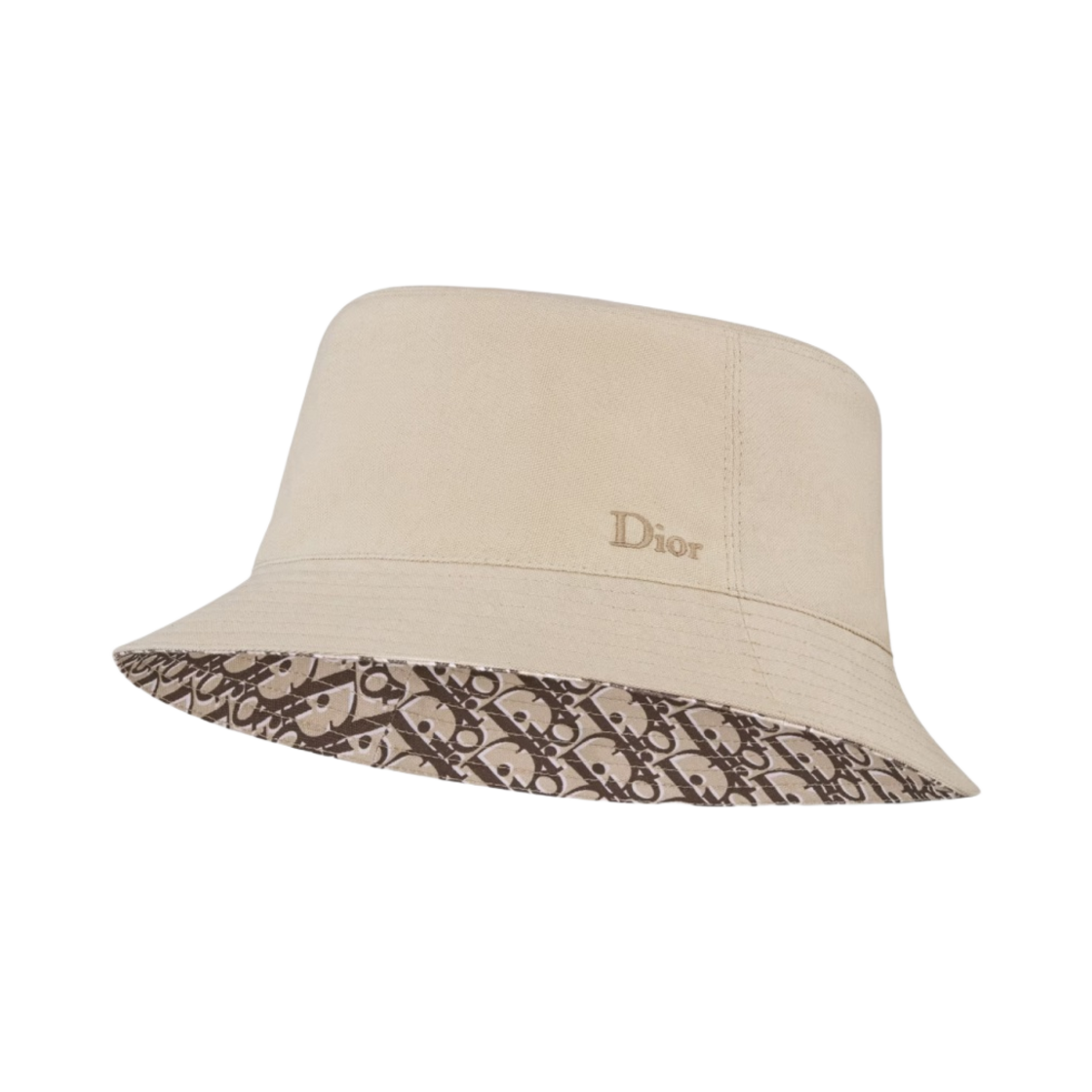 디올 오블리크 리버서블 버킷햇 베이지 플럼(Dior Oblique Reversible Bucket Hat Beige Plum) - 1