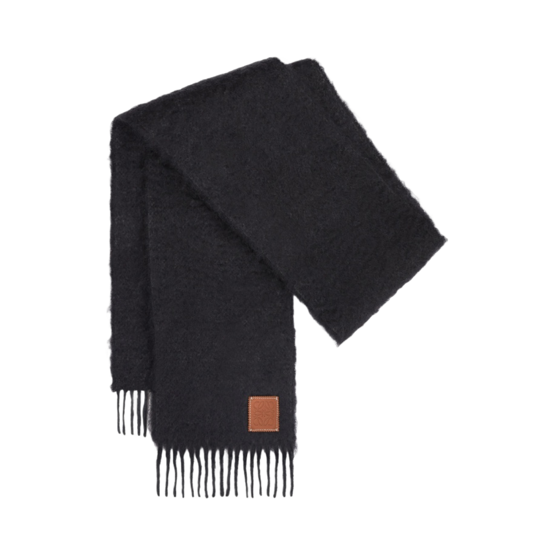 F655254X01-1100 Loewe Wool and Mohair Muffler Black