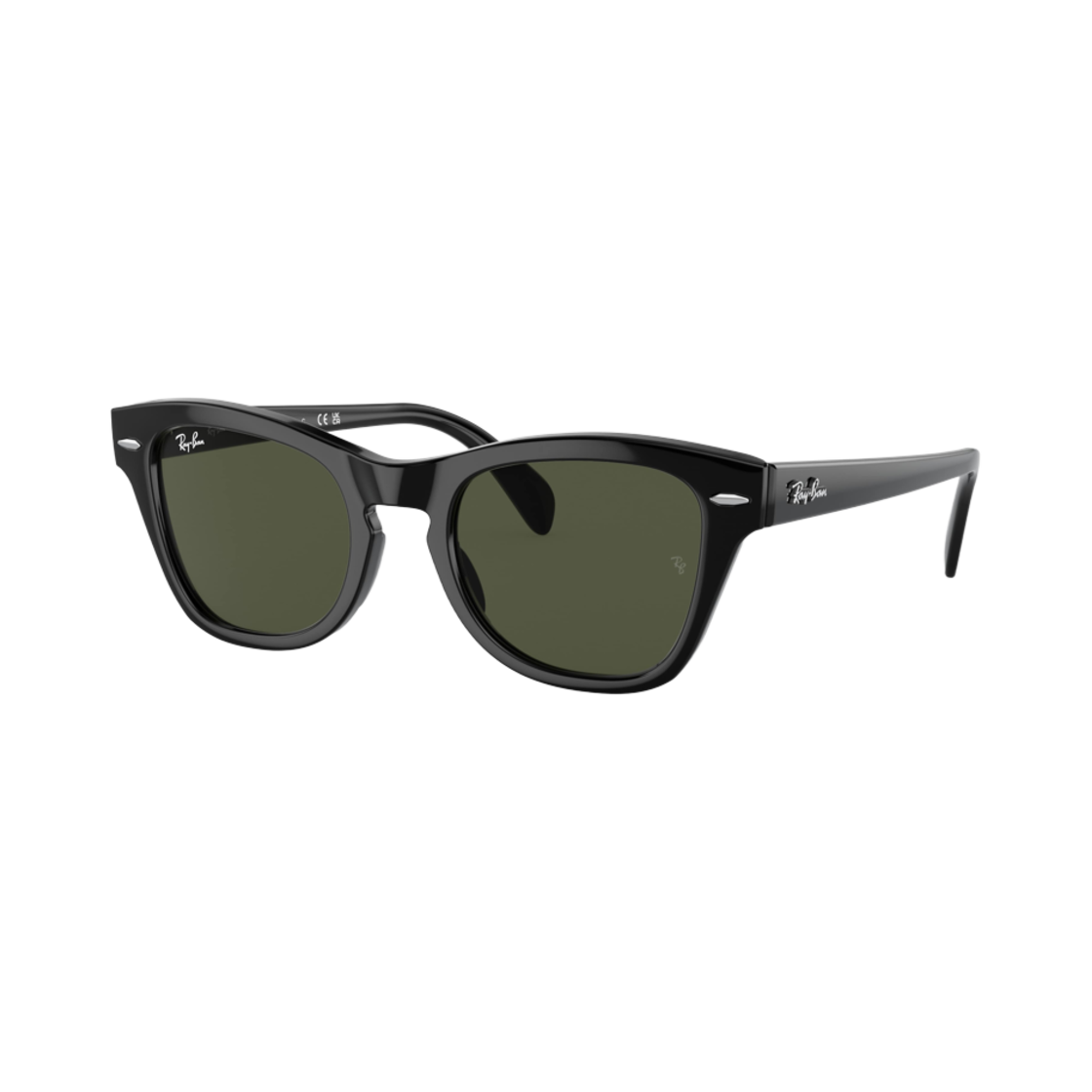 레이밴 RB0707S 폴리쉬드 블랙 프레임 그린 클래식 렌즈 로우 브릿지 핏(Ray-Ban RB0707S Polished Black Frame Green Classic Lenses Low Bridge Fit) - 1