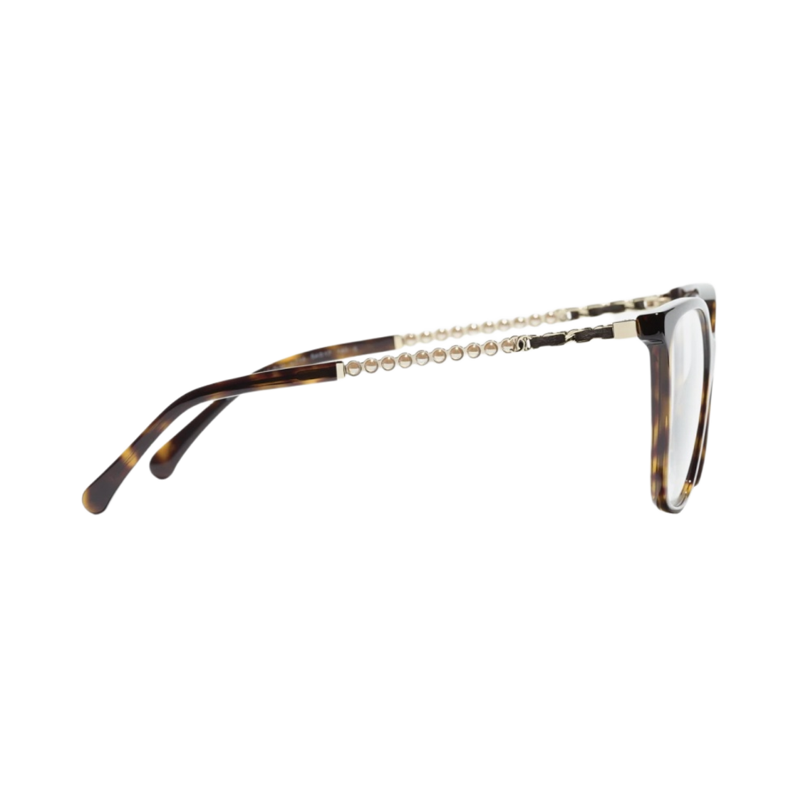 샤넬 스퀘어 프레임 아세테이트 글래스 펄 & 다크 톨토이즈(Chanel Square Eyeglasses Acetate Glass Pearls & Dark Tortoise) - 3