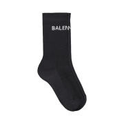 (W) Balenciaga Socks Black White