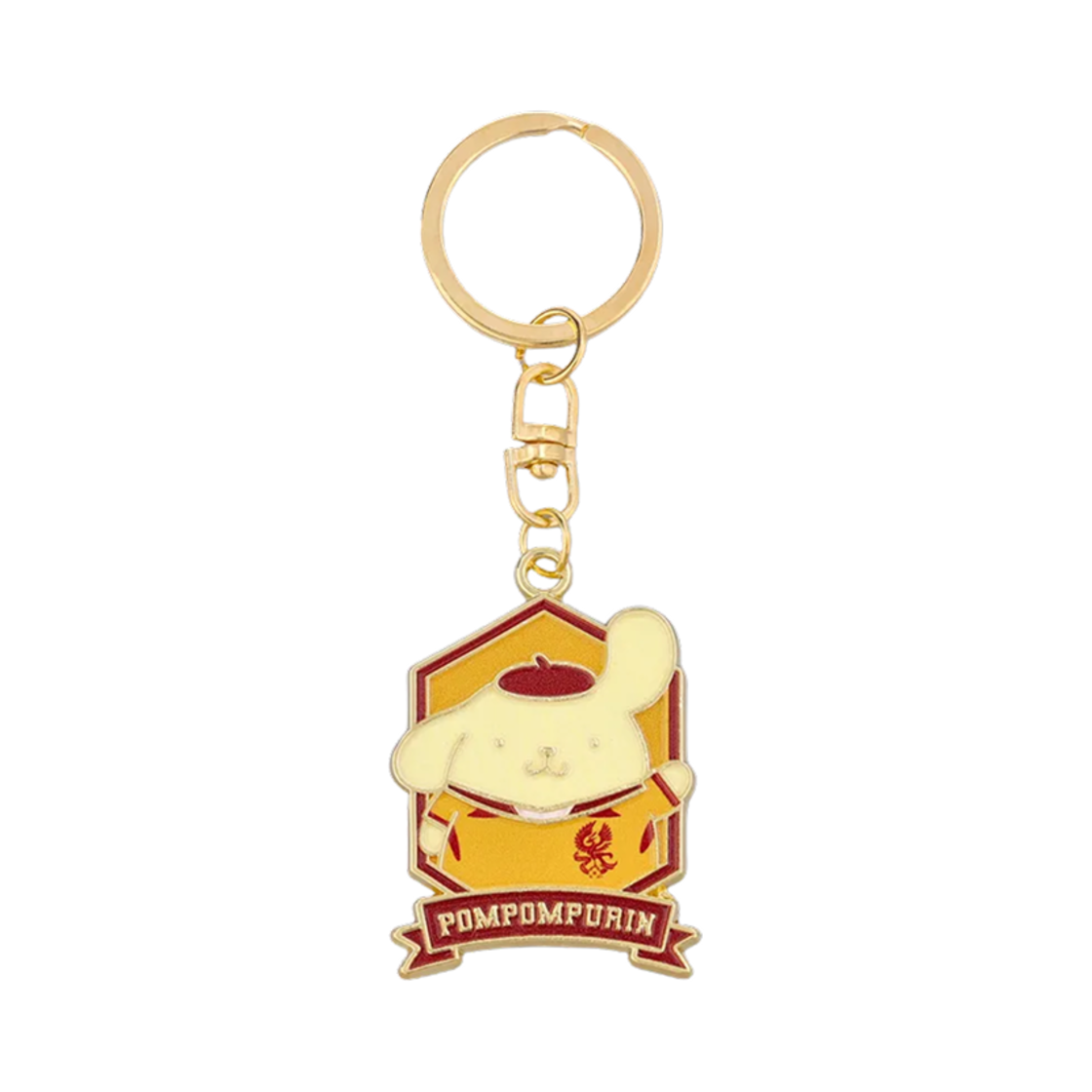 K 리그 x 산리오 캐릭터즈 2025 메탈 키링 폼폼푸린 광주 FC 골드 레드(K League x Sanrio Characters 2025 Metal Keyring Pompompurin Gwangju FC Gold Red)