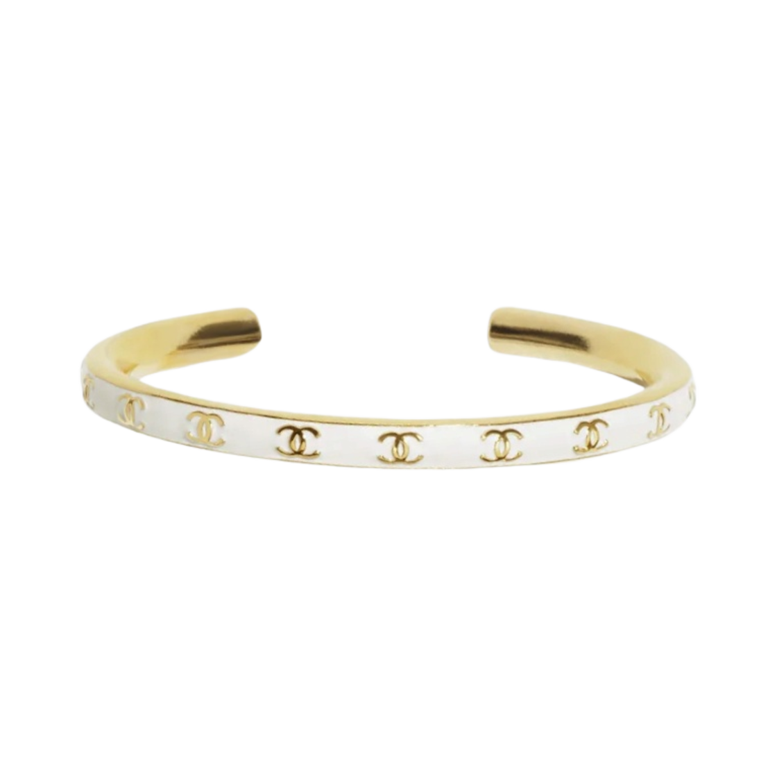 (W) 샤넬 커프 메탈 & 골드 화이트((W) Chanel Cuff Metal & Gold White)