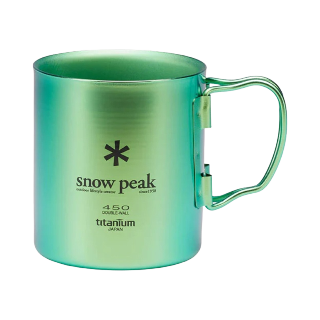 스노우 피크 티타늄 더블 머그 450 그린(Snow Peak Titanium Double Mug 450 Green)