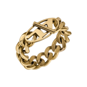 Diesel Dx1568710 Gold-Tone Stainless Steel Soft Chain Ring Gold