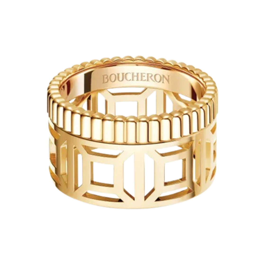 부쉐론 콰트로 레디언트 에디션 오픈워크 링 18K 옐로우 골드(Boucheron Quatre Radiant Edition Openwork Ring 18K Yellow Gold)