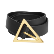 (W) Bottega Veneta Triangle Belt Black