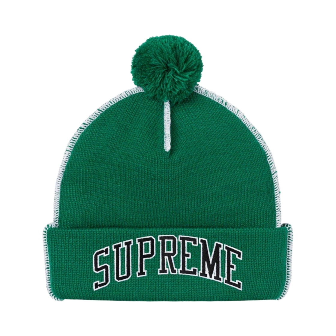 슈프림 콘트라스트 스티치 비니 그린 - 19FW(Supreme Contrast Stitch Beanie Green - 19FW) - 1