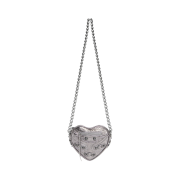 Balenciaga Le Cagole Heart Mini Bag Metallized Silver