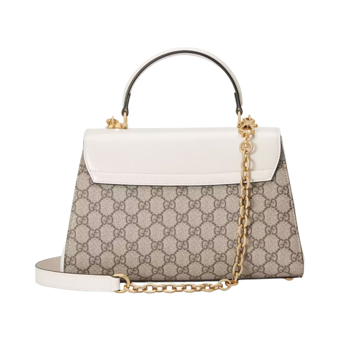 구찌 홀스빗 1955 미디움 핸들백 화이트 베이지 에보니 - 한국 한정(Gucci Horsebit 1955 Medium Handle Bag White Beige Ebony - Korea Exclusive) - 3