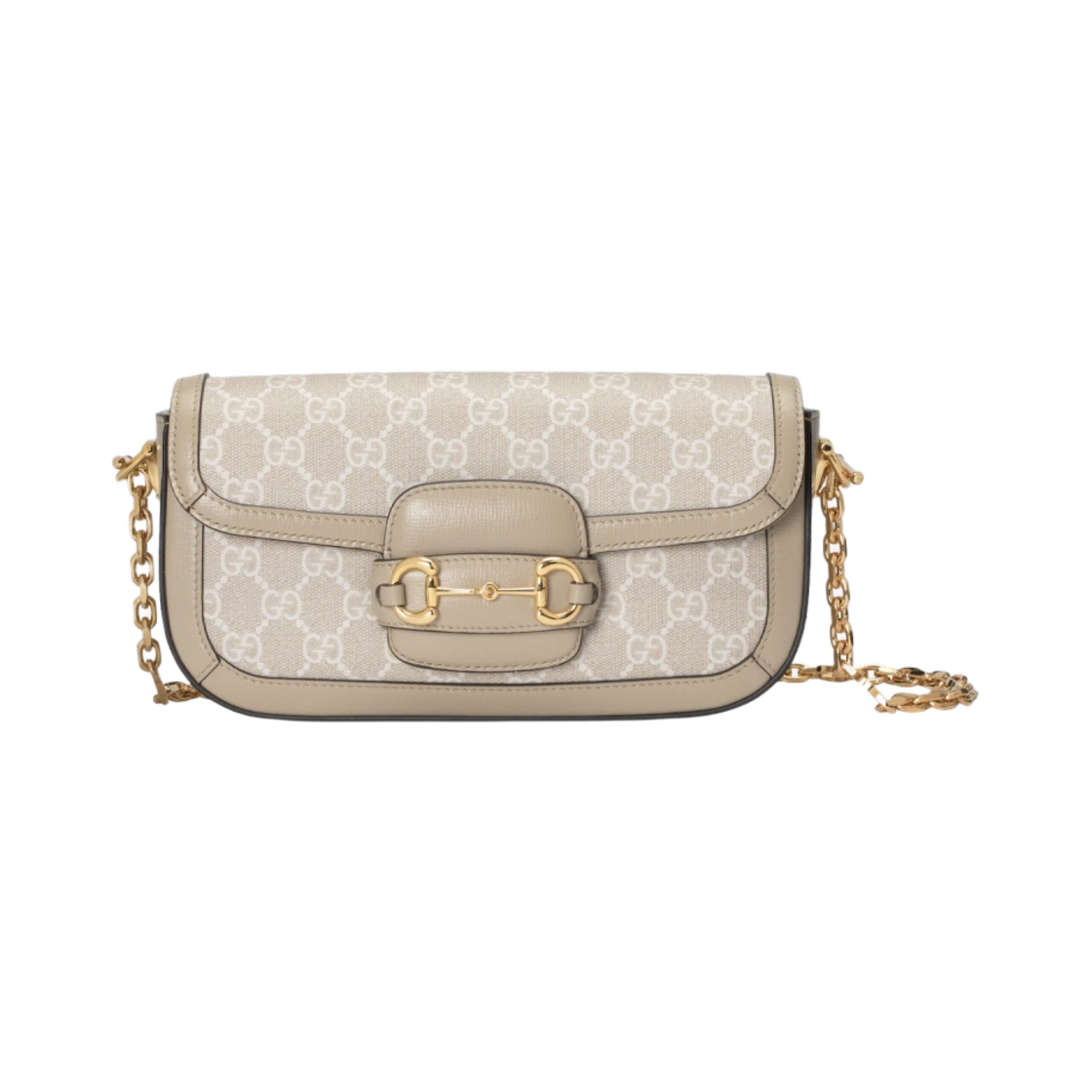 구찌 홀스빗 1955 숄더백 베이지 화이트(Gucci Horsebit 1955 Shoulder Bag Beige White) - 1