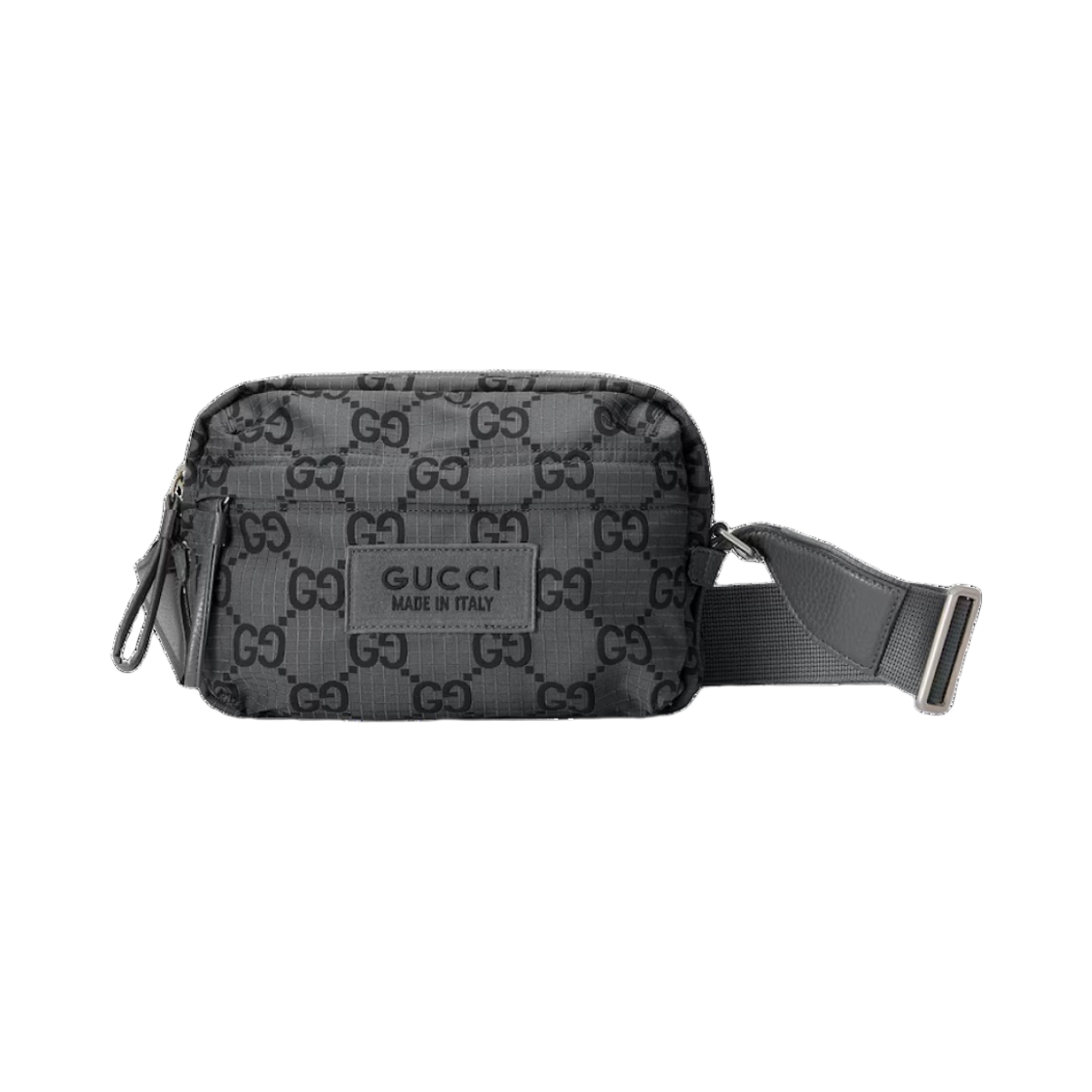 767931-FACPK-1243 Gucci Medium GG Polyester Crossbody Bag Dark Grey