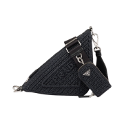 Prada Triangle Crochet Bag Black
