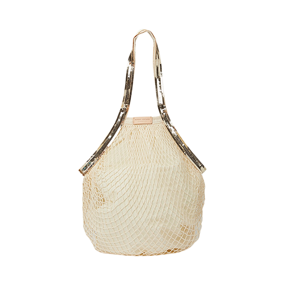 1EVE26-V40700-220 Vanessa Bruno Organic Cotton Fishnet Bag Vanilla