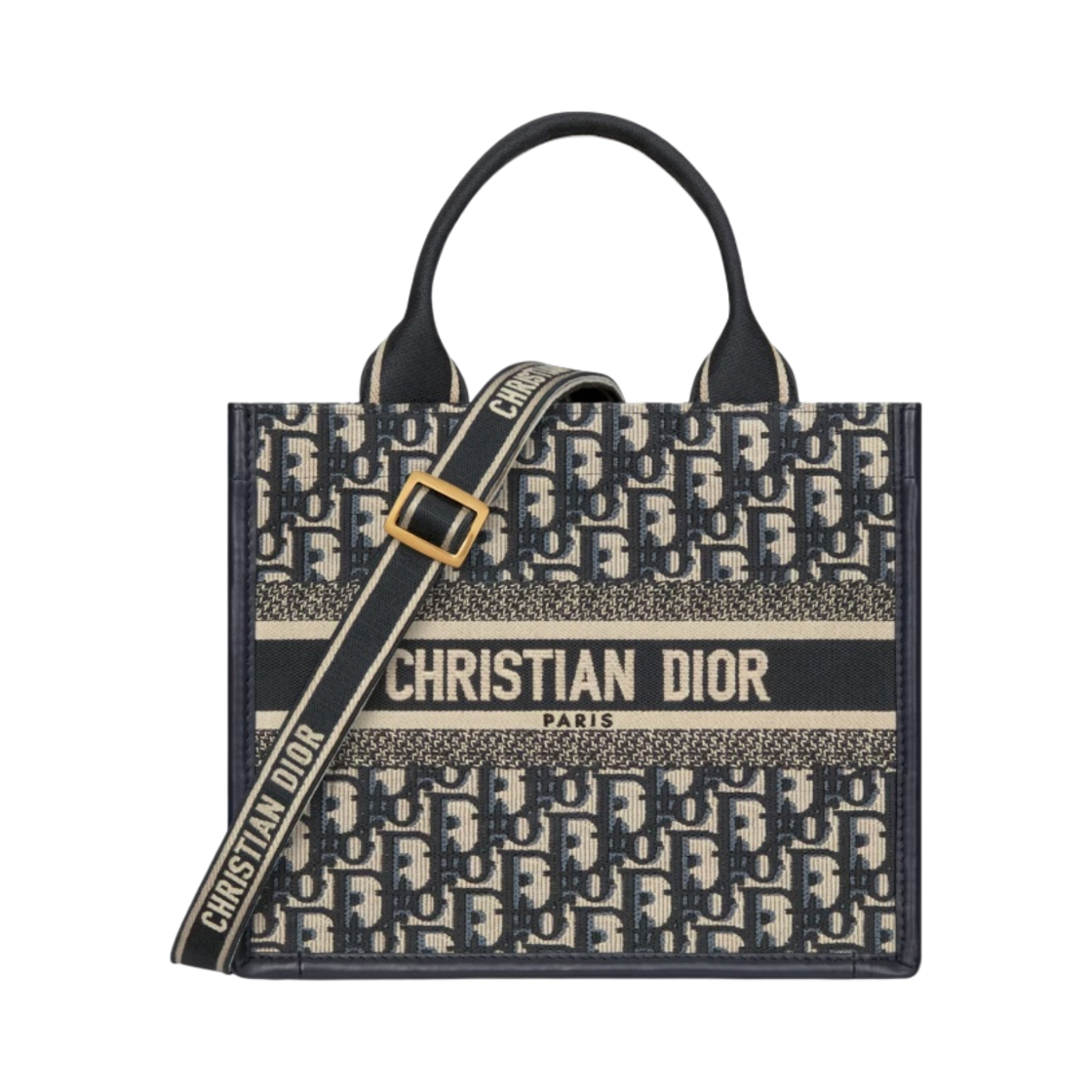 M1325CZBB-M928 Dior Small Book Tote Blue Dior Oblique Embroidery Calf Skin