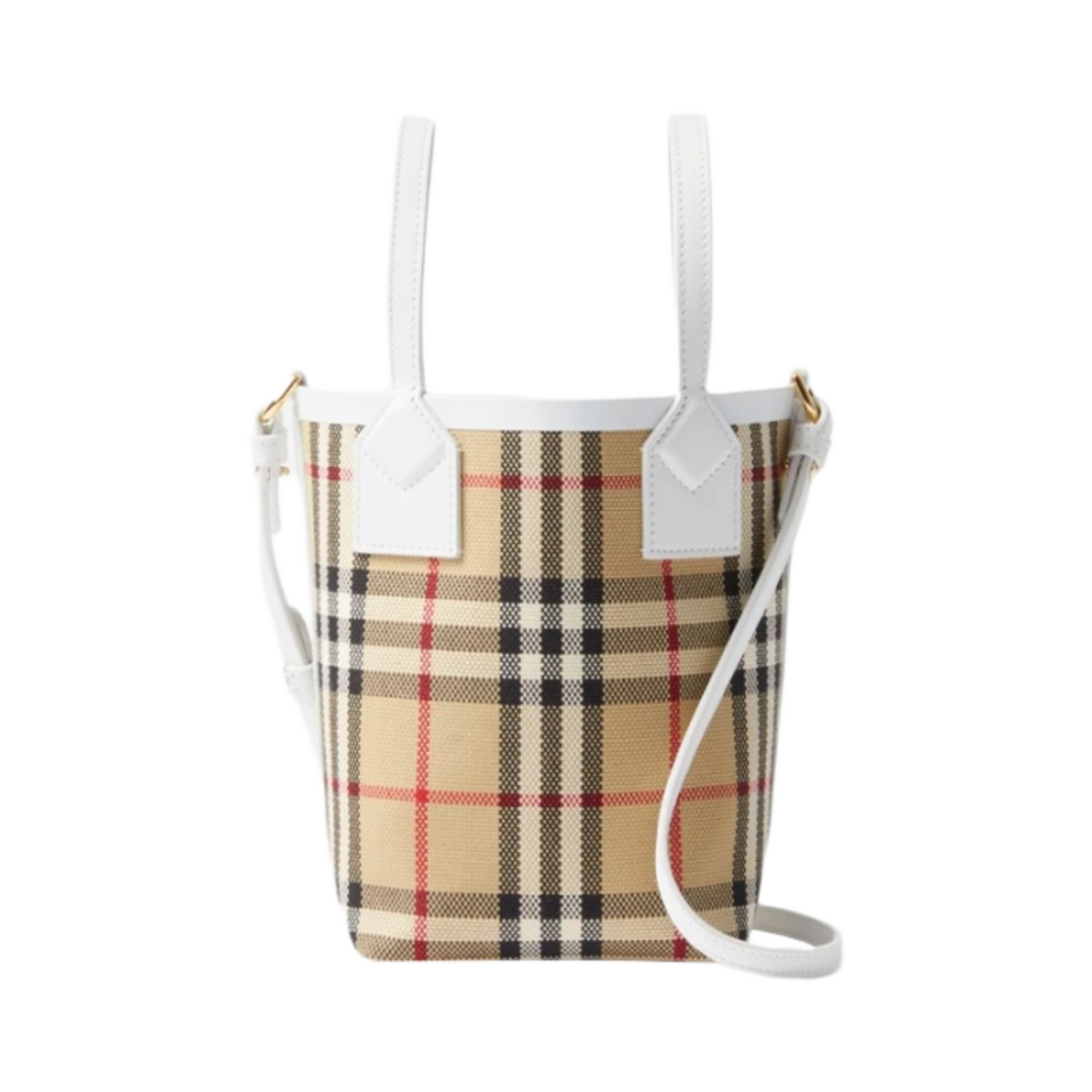 8072348 Burberry Mini London Tote Bag Archive Beige White