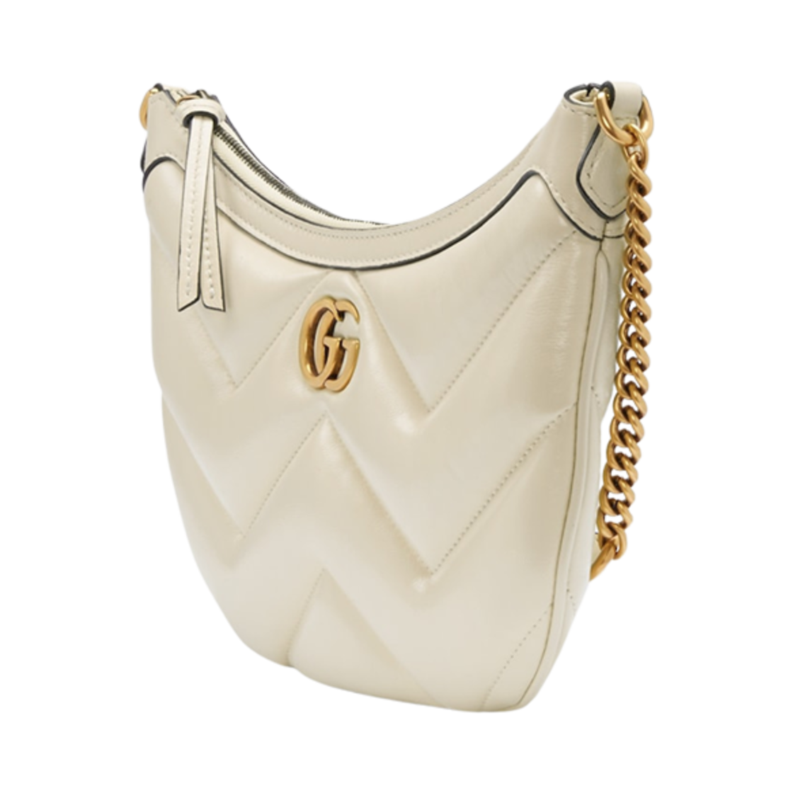 구찌 GG 마몽 스몰 숄더백 화이트 레더(Gucci GG Marmont Small Shoulder Bag White Leather) - 1