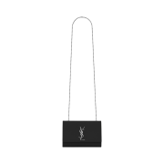 Saint Laurent Kate Small Chain Bag In Grain de Poudre Leather Black