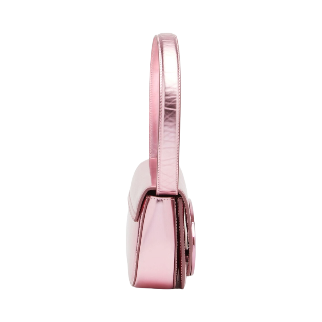 디젤 1DR 숄더백 인 미러드 레더 핑크(Diesel 1DR Shoulder Bag in Mirrored Leather Pink) - 2