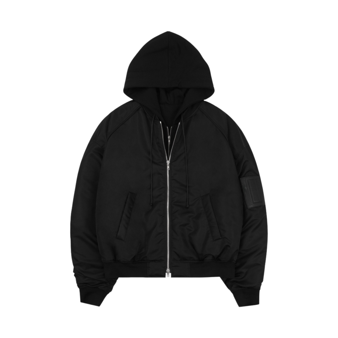 준지 후드 디테처블 MA-1 점퍼 블랙 - 22FW(Juun.J Detachable Hood MA-1 Jumper Black - 22FW)