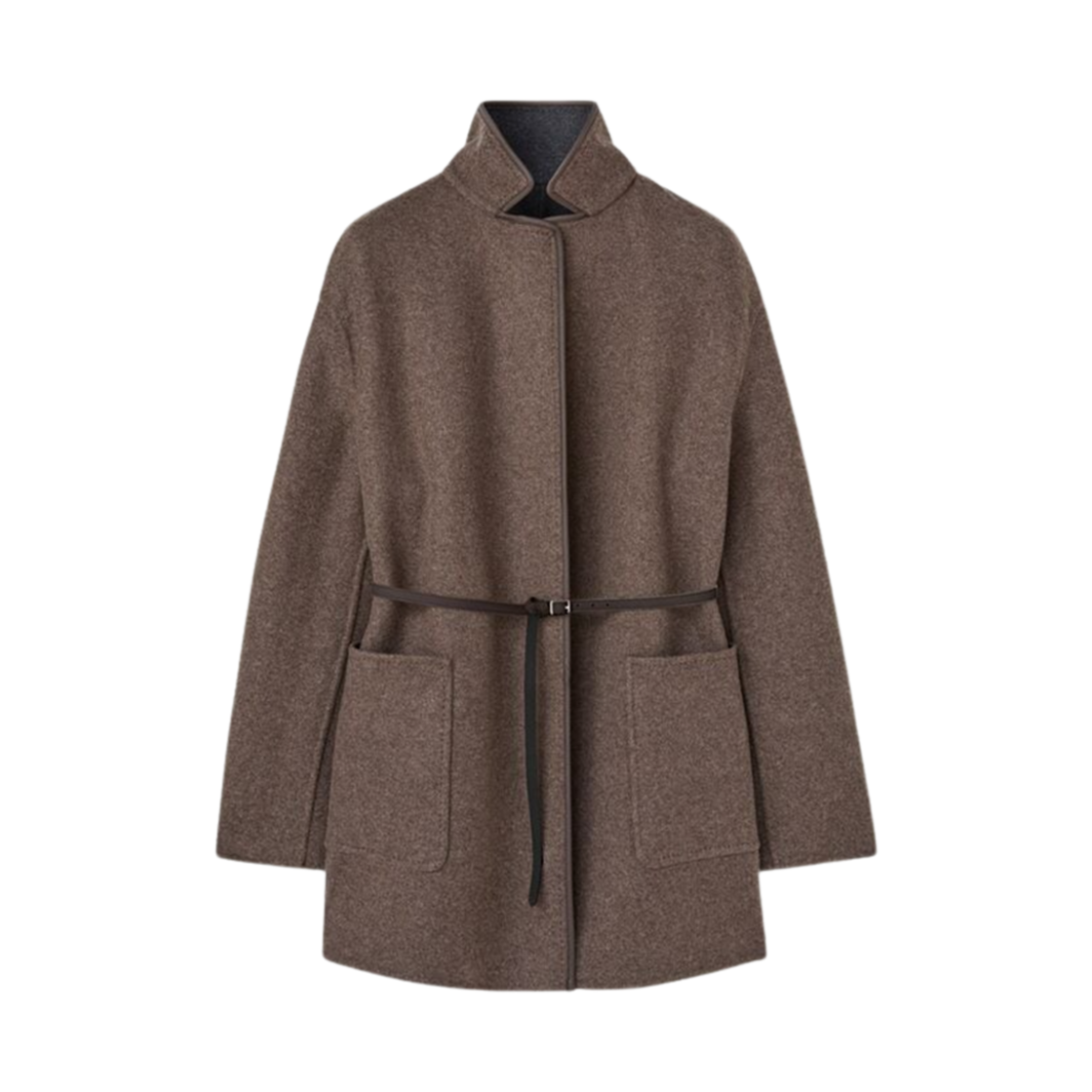 (W) 로로 피아나 베이비 캐시미어 지미 자켓 블랙 그레이 멜란지((W) Loro Piana Baby Cashmere Jimi Jacket Black Gray Melange) - 3