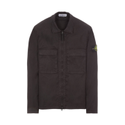 Stone Island 11710 Garment Dyed Stretch Cotton Gabardine Overshirt Black - 22FW
