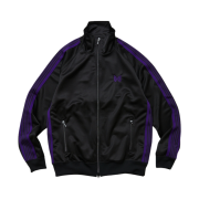 Needles x Freak's Store Track Jacket Poly Smooth Black Purple