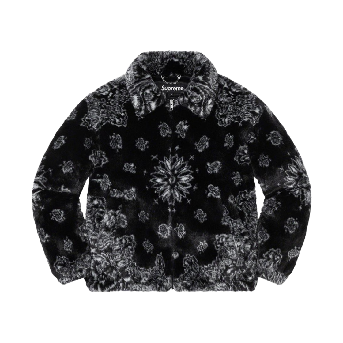 슈프림 반다나 포우 퍼 봄버 자켓 블랙 - 21SS(Supreme Bandana Faux Fur Bomber Jacket Black - 21SS)