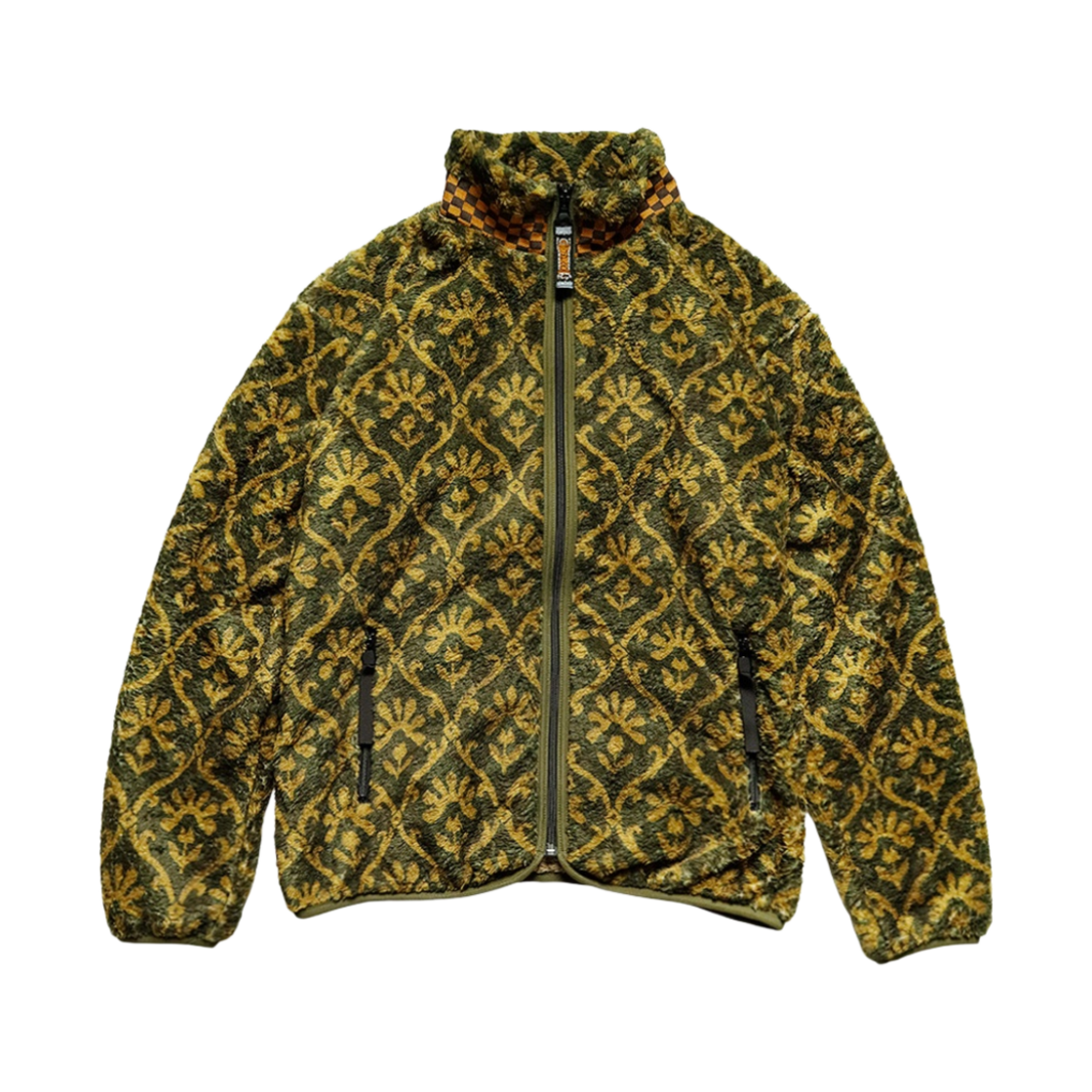 K2210LC083/EK-1832LC Kapital Yosemite Arabesque Pattern Fleece Zip Blouson Khaki
