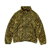 Kapital Yosemite Arabesque Pattern Fleece Zip Blouson Khaki