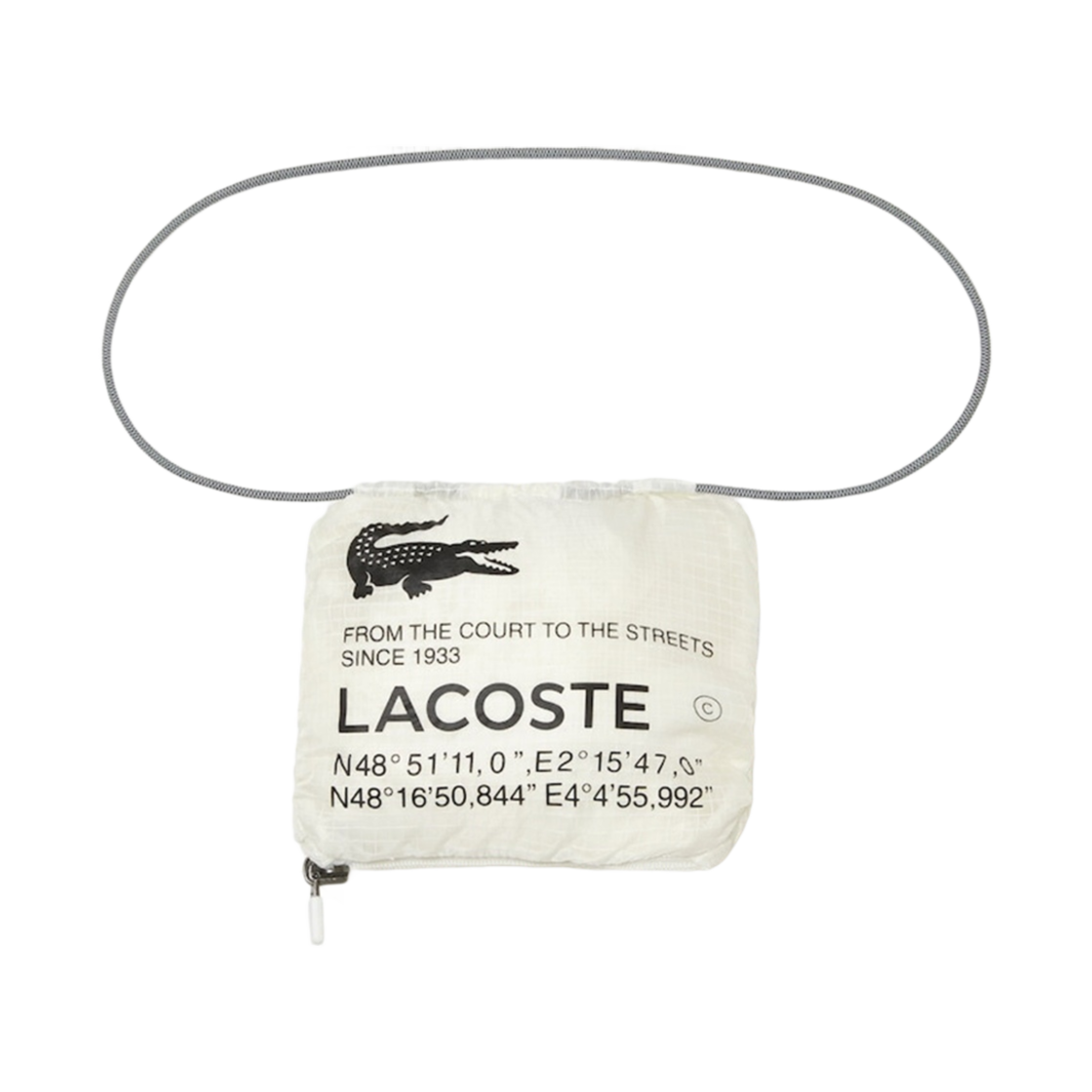 (W) 라코스테 패커블 후드 경량 점퍼 화이트((W) Lacoste Packable Hoodie Lightweight Jumper White) - 3