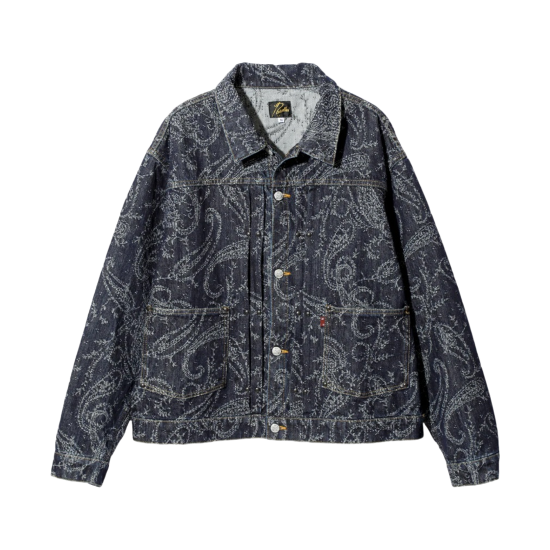 니들스 MW 진 13온즈 데님 페이즐리 자카드 자켓 인디고(Needles MW Jean 13oz Denim Paisley Jacquard Jacket Indigo) - 1