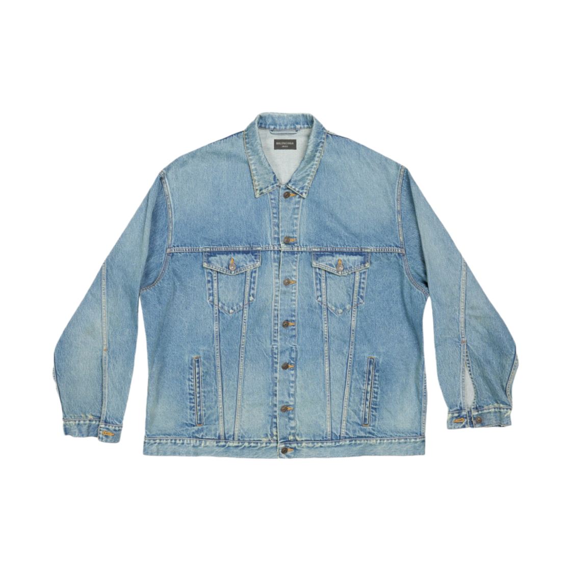 발렌시아가 오버사이즈 자켓 애시드 블루