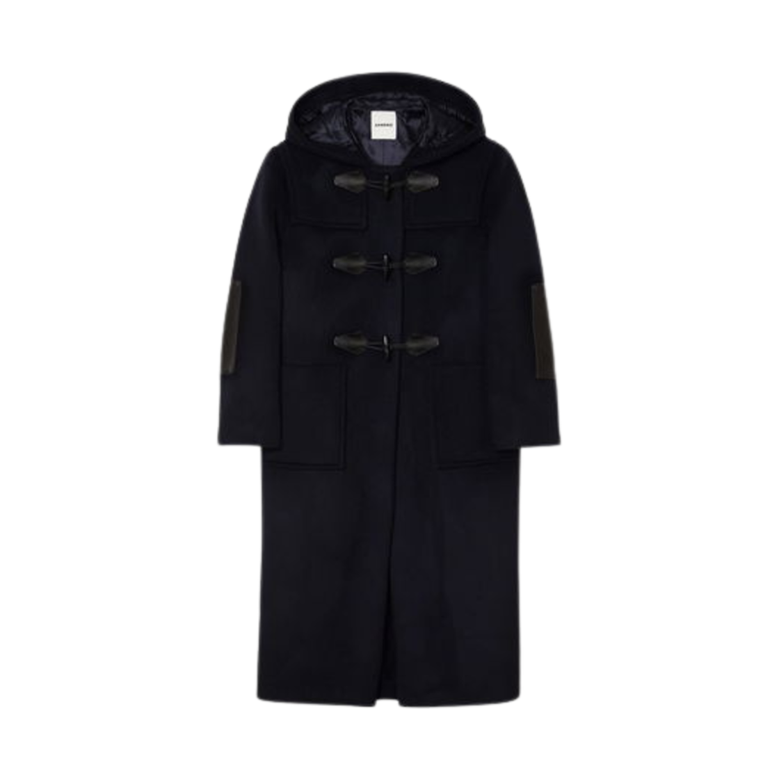(W) 산드로 롱 더플 코트 블루 마린((W) Sandro Long Duffle Coat Bleu Marine)