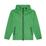 Diesel J-Warret-Mon Windbreaker in Tractile Monogram Nylon Green