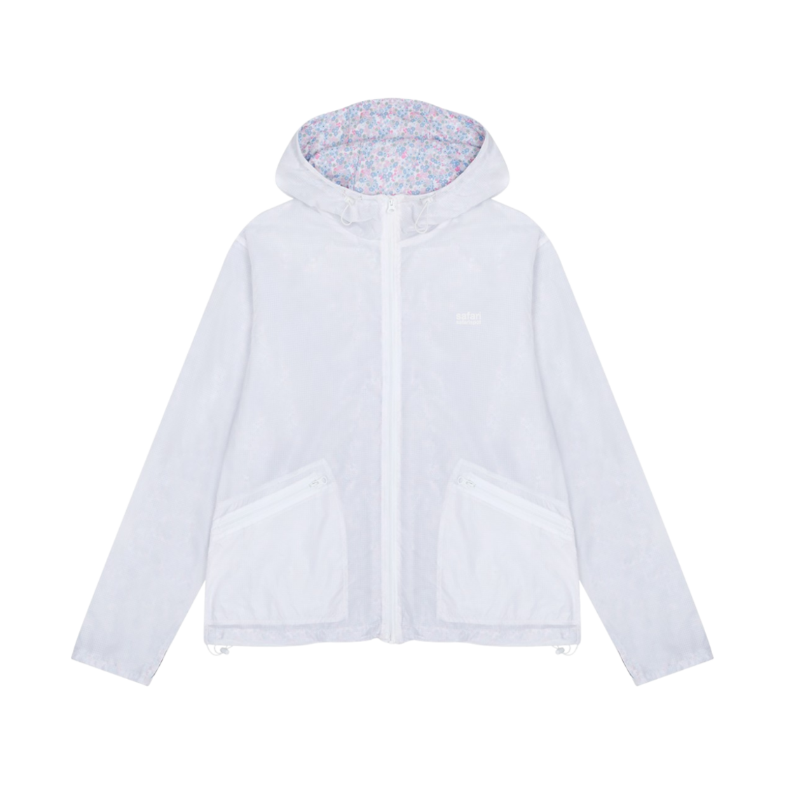 saf00446 Safarispot 1/2 Blossom Guard Wind Breaker - White