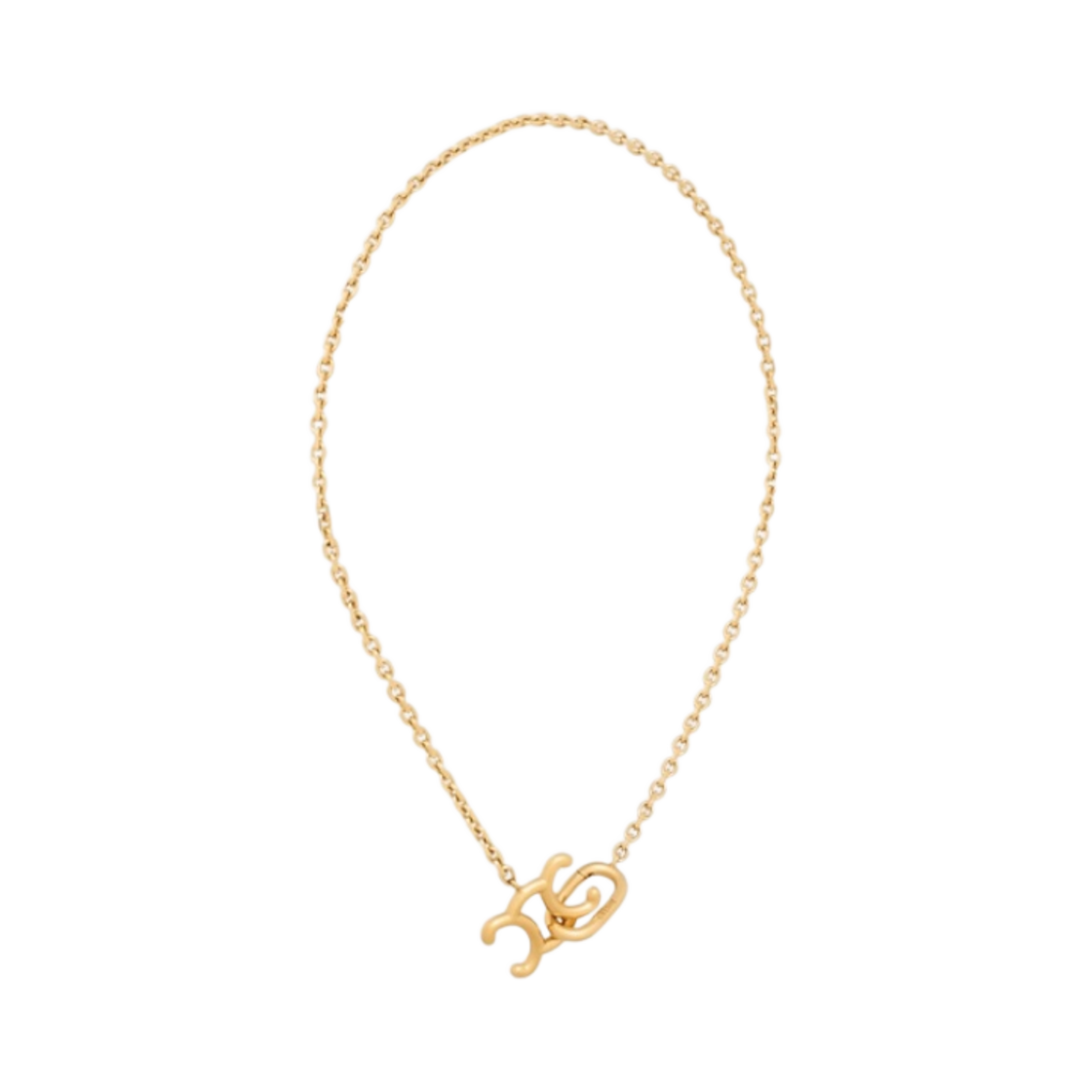 (W) 셀린느 트리옹프 락 네클리스 골드 피니쉬 브래스 골드((W) Celine Triomphe Lock Necklace Gold Finish Brass Gold) - 2