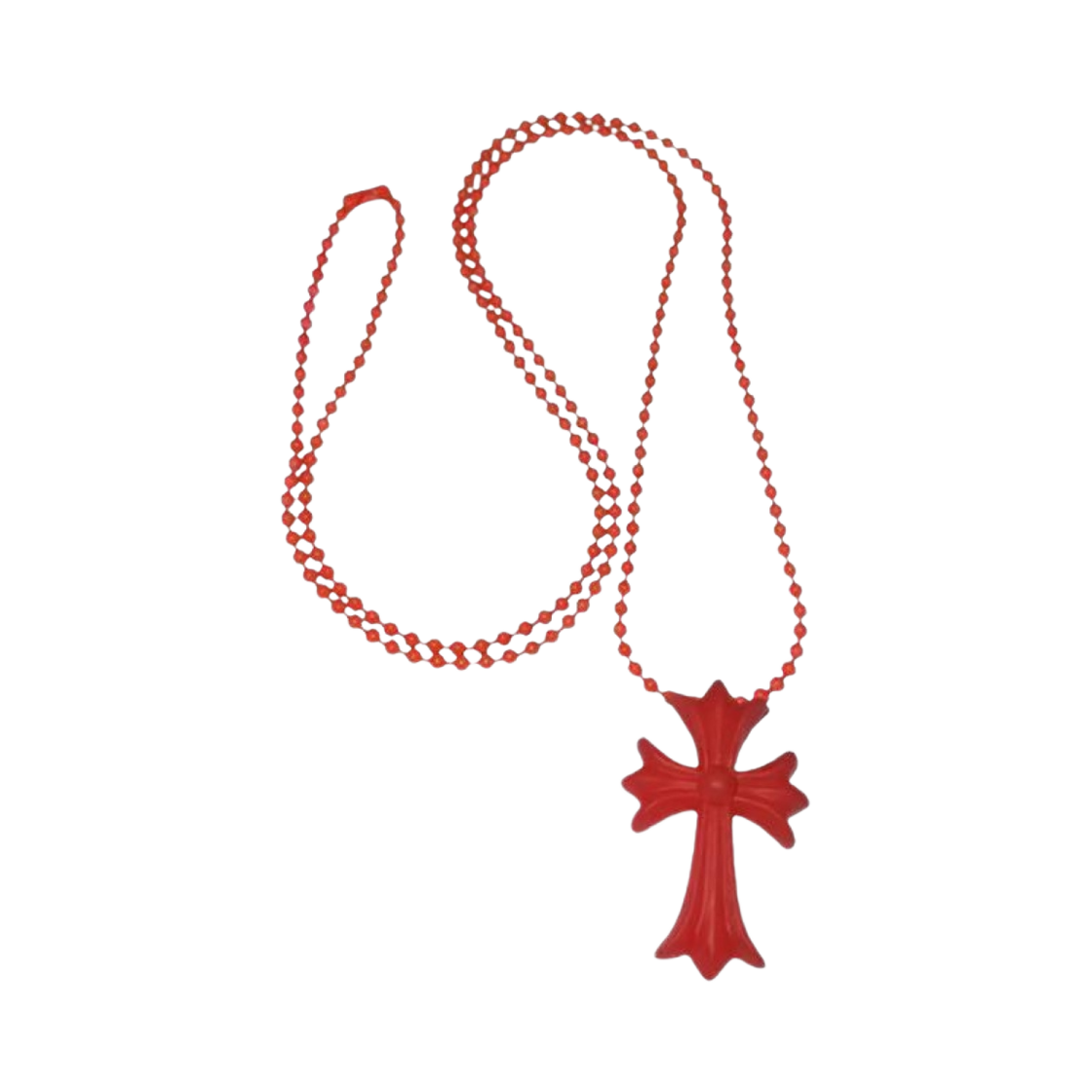 크롬하츠 실리크롬 CH 크로스 펜던트 레드 2022(Chrome Hearts Silichrome CH Cross Pendant Red 2022)