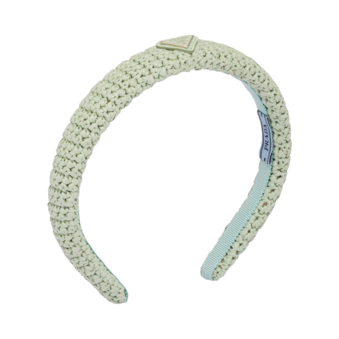 (W) 프라다 크로쉐 해드밴드 아쿠아((W) Prada Crochet Headband Aqua) - 1