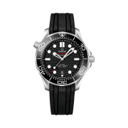 Omega Seamaster Diver 300M Steel Rubber Strap Black