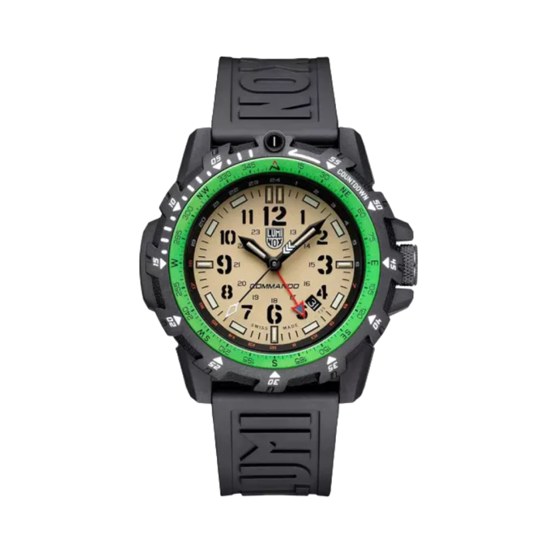 XL-3321 Luminox Commando Raider Outdoor Adventure 46mm Genuine Rubber Black Green