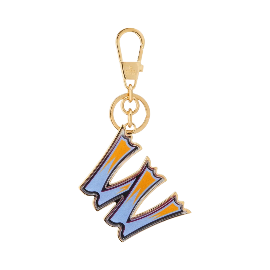 구찌 레터 W 플렉시글라스 키체인 블루 오렌지(Gucci Letter W Plexiglas Keychain Blue Orange) - 1