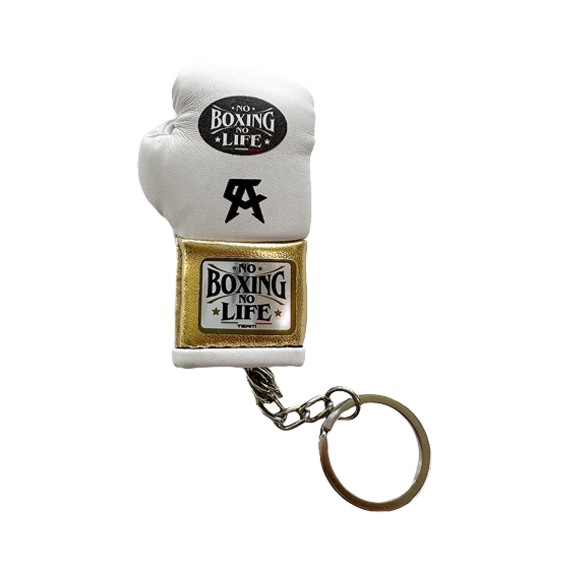 노복싱노라이프 미니어처 글러브 키링 화이트 골드(No Boxing No Life Miniature Gloves Key Ring White Gold)