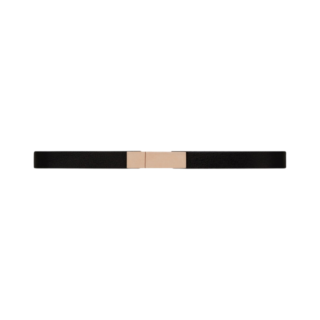 (W) 생로랑 스무스 레더 메탈 ID 플라크 브레이슬릿 블랙 로즈골드((W) Saint Laurent ID Plaque Bracelet in Smooth Leather and Metal Black Rose Gold) - 3