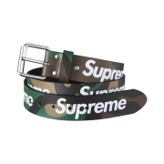 Supreme Repeat Leather Belt Woodland Camo - 24SS